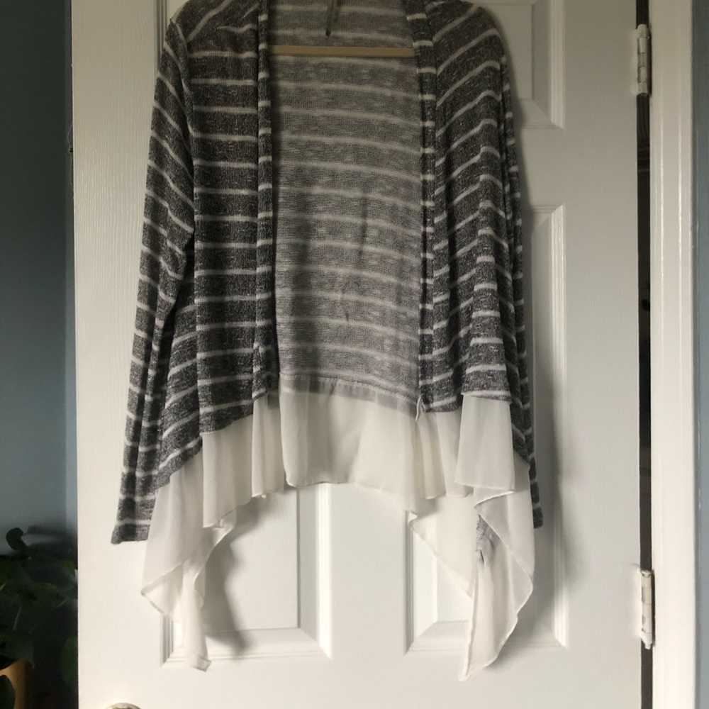 super cozy sweater with sheer at bottom